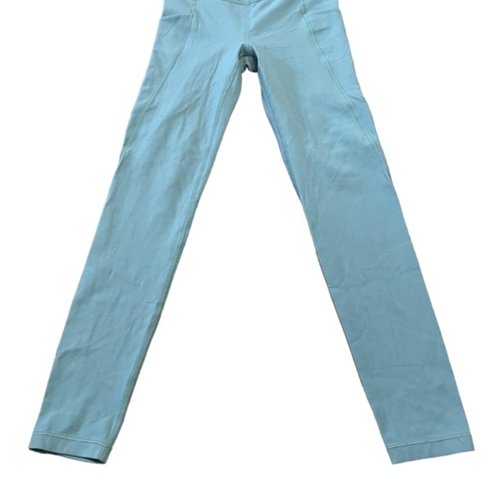 Athleta Girl High Rise Stash your Treasure Tights Leggings Light Blue Size Large